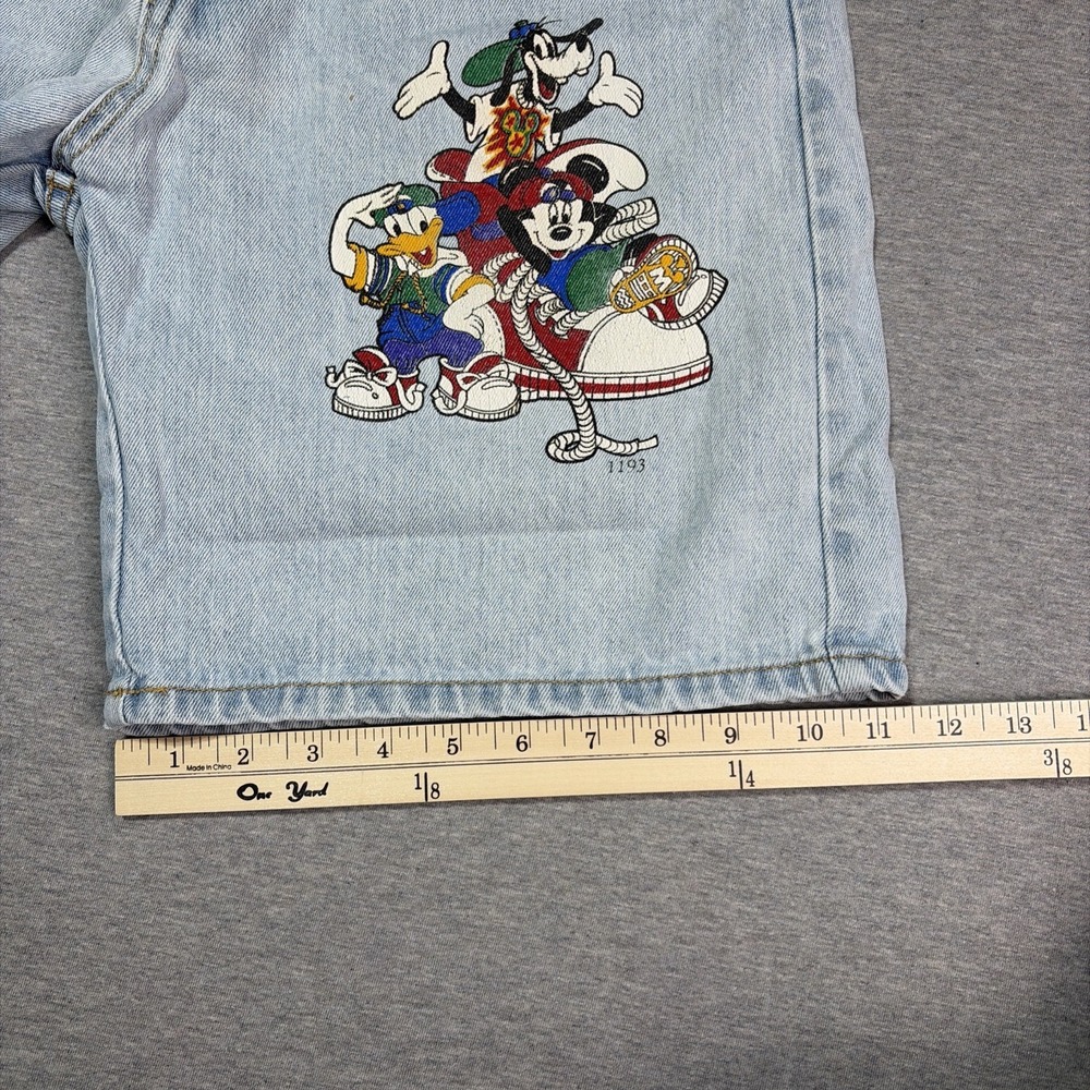 Vintage Disney Mickey Mouse Long Jean Denim Shorts - Medium - Picture 4 of 16